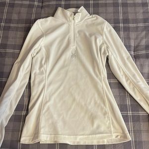 White Spyder pullover, half zip